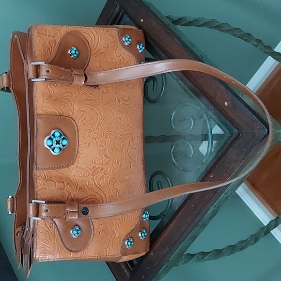 Western Tooled Handbag - Picture 2 of 13